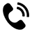 Telephone icon with curved lines indicating a ringing phone call symbol.